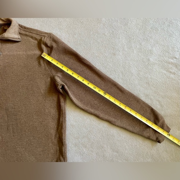 Tasso Elba Men’s 1/4 Zip Long Sleeve Sweater Brown Size Small - Picture 5 of 6